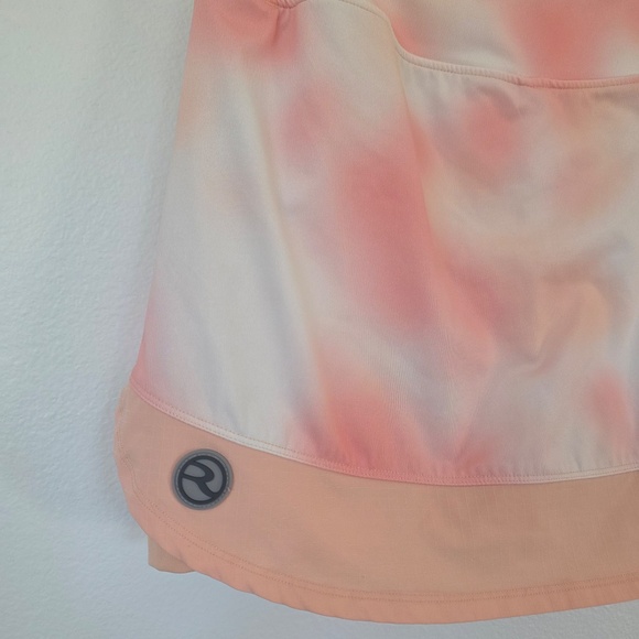 Reel Life Women's Active Skort - Pink and Orange Tie Dye - Small - Picture 2 of 6